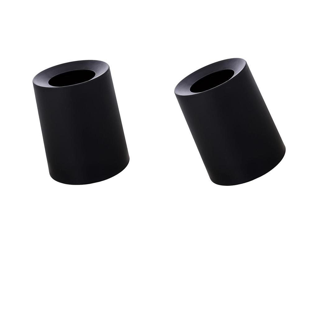 2Pcs 8L black Designer Round Trash Can Conceals Any Plastic Bag Home