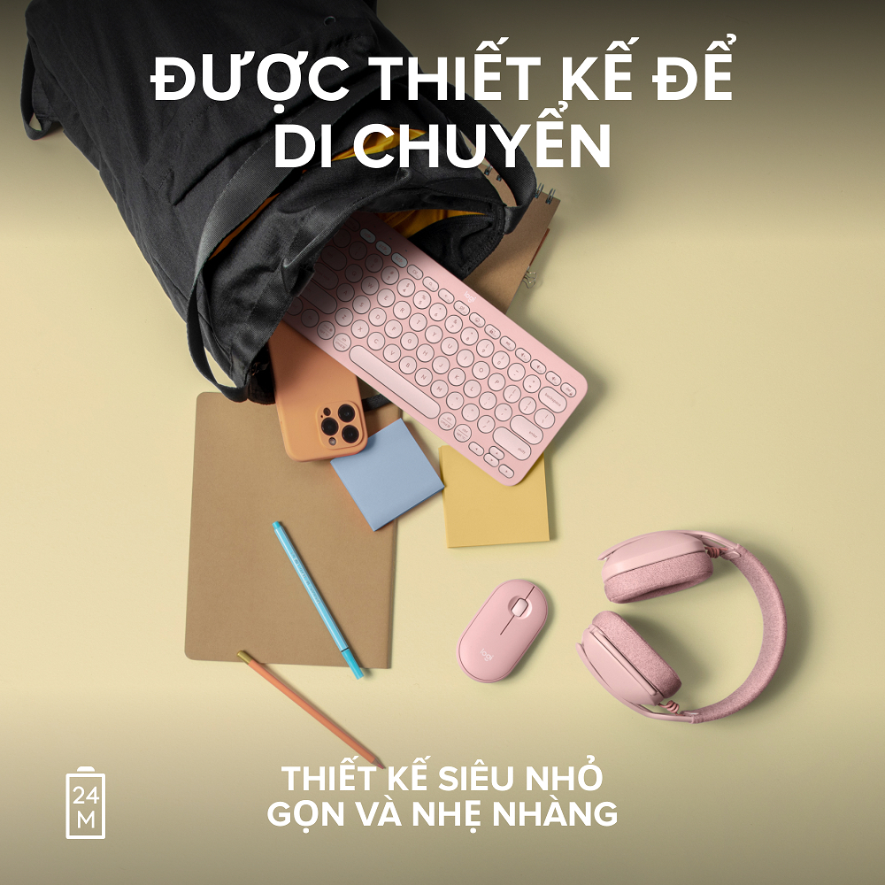 Combo Bàn phím và chuột Bluetooth Logitech K380s + M350s - Easy-Switch, Slient - Hàng Chính Hãng - Bảo Hành 12 Tháng
