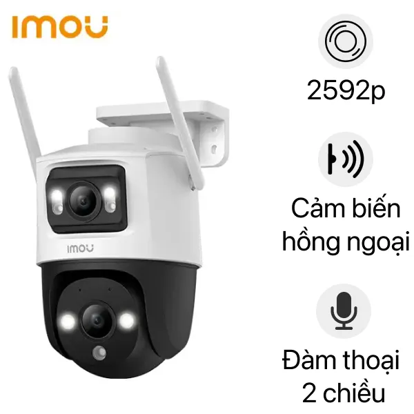 Chuẩn nén H.265 Đàm thoại 2 chiều Quan sát ngày đêm Xoay 360° - Hàng chính hãng DSS phân phối