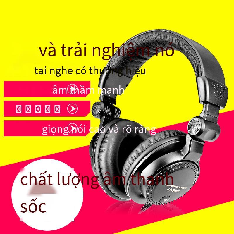 Phong cách mới nhất HR-960B tai nghe màn hình gắn trên đầu âm nhạc giảm tiếng ồn pc máy tính có dây tai nghe karaoke chuyên nghiệp