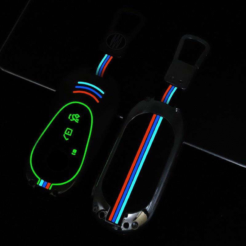 Ốp khóa kim loại xe ô tô SMART MERCEDES 2022 hợp kim kẽm cao cấp có phản quang kiểu dáng thể thao