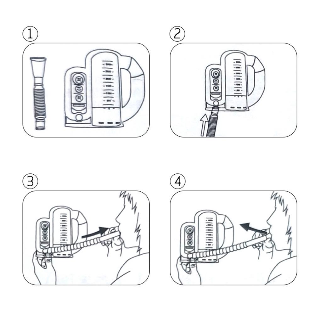 Phục hồi chức năng Máy tập thở Năng lực sống Tập thể dục Dụng cụ thể thao Nhạc cụ Chức năng phổi Thở Máy tập hô hấp Color: 300ml