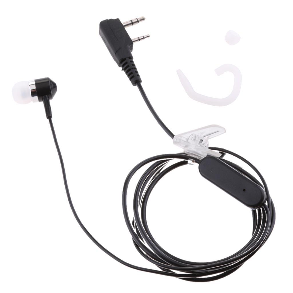 5Pcs 2 Pin Plug Headset Mic Ear Speaker for Kenwood Walkie Talkie 2Way Radio