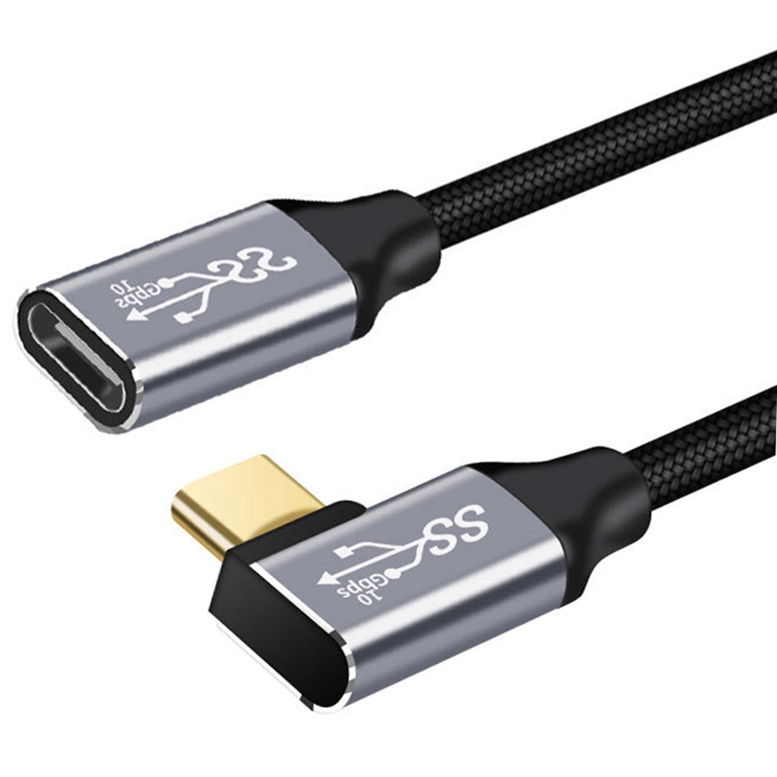 Usb-C to Usb-C Cable 90 Degree Angled USB 3.1 for Smart Phone Computer