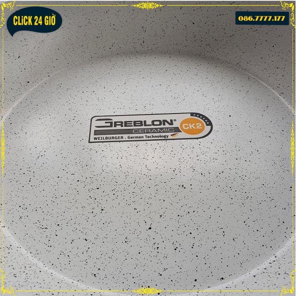 Chảo Chống Dính Bếp Từ Và Mọi Loại Bếp, Chảo Từ Men Đức Rapido 30cm Đáy Phẳng - Hàng Cao Cấp