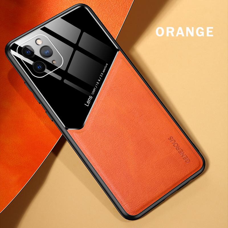 Ốp Lưng Da Pu + Kính Cường Lực Cho Iphone 11 Pro Max Xs Max Xr Xs 6 6s 7 8 Plus