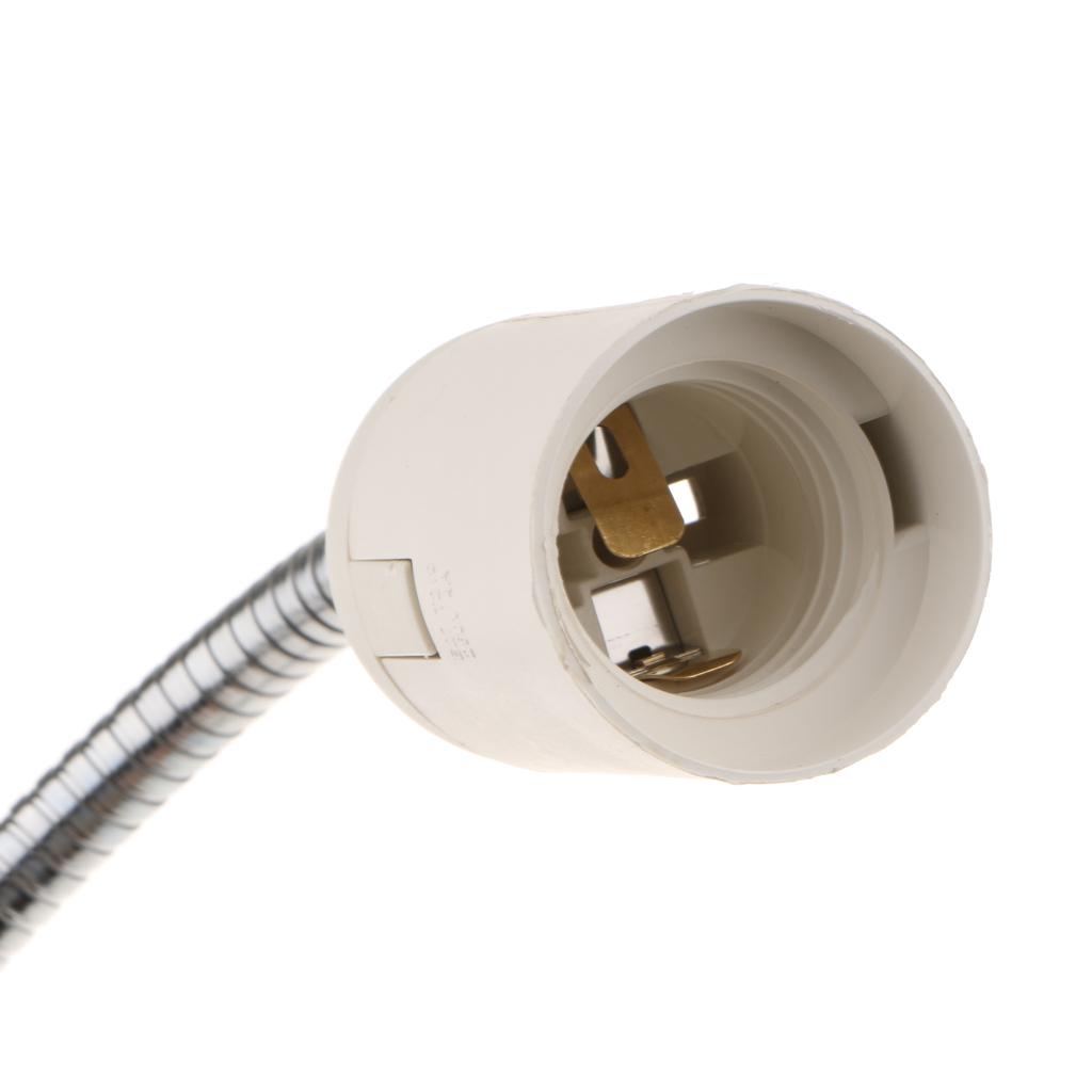 360 Degree Flexible Extension Bulb Holder Converter E27 Bulb Clip Adapter-EU