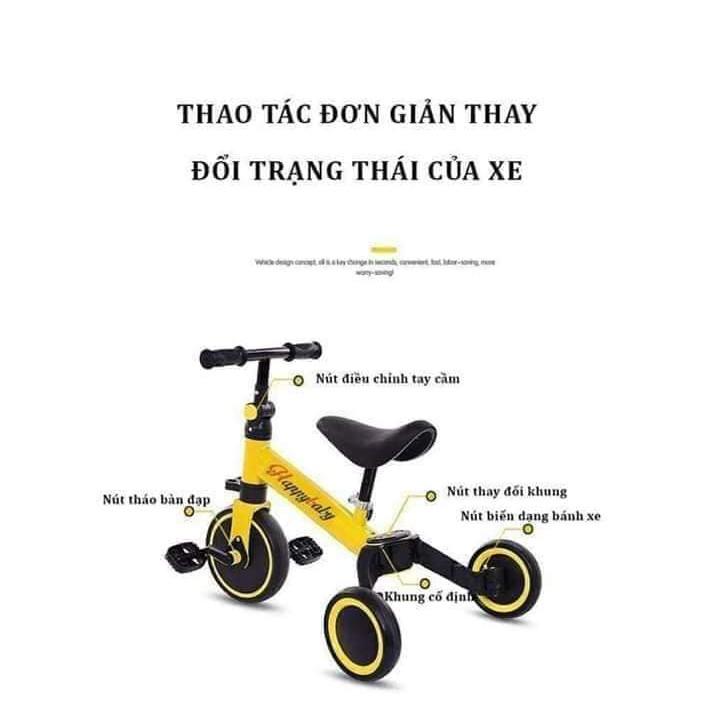 Xe Cân Bằng Happy Baby, Sport,Kiêm Xe Đạp 3 Bánh Và Xe Chòi Chân Cho Bé Cao cấp