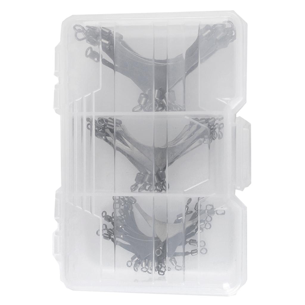 30pcs Fishing Accessories Barrel Swivels Fishing Line Rolling Snaps