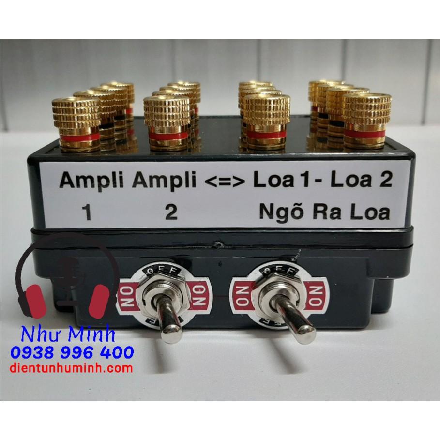 BỘ CHUYỂN CẦU LOA / AMPLY 2 KÊNH - 2Ampli 2 Bộ loa