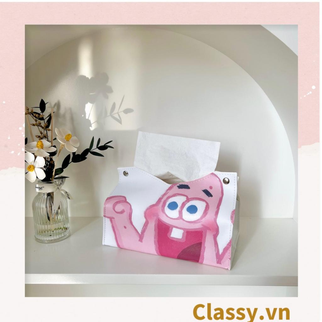 Hộp đựng khăn giấy Classy bằng da PU chống thấm nước PK1511