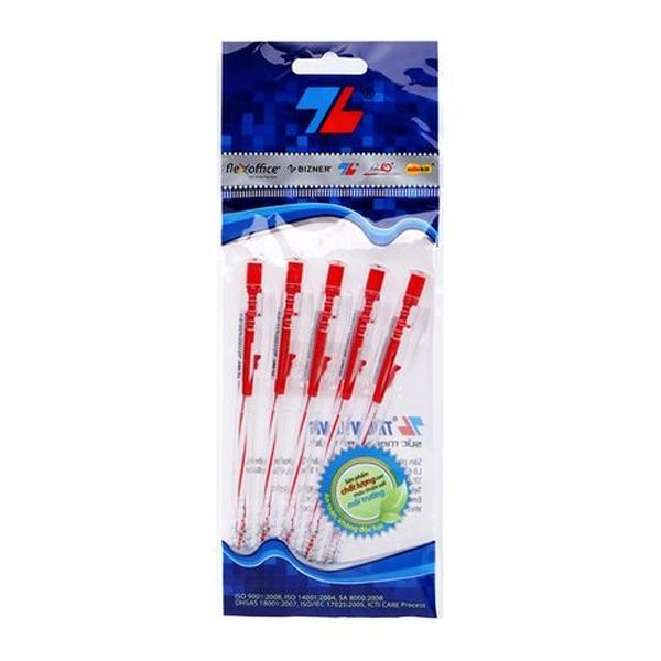 Combo 5 - 10 - 20 Bút Bi Thiên Long Tl - 027 - Mực Xanhđenđỏtím - Combo 5 Chiếc - Đỏ