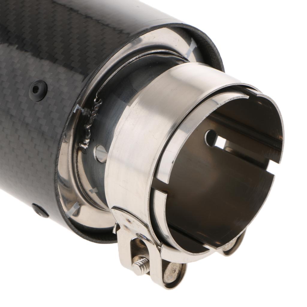 Carbon Fiber Car Rear Exhaust Tail Pipe Tip Rear Muffler Silencer Pipe 63mm