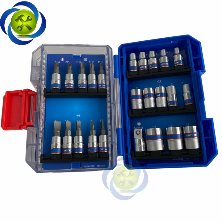 Bộ mũi vít và đầu tuýp 1/4 có 47 chi tiết Kingtony 2547MR-EB
