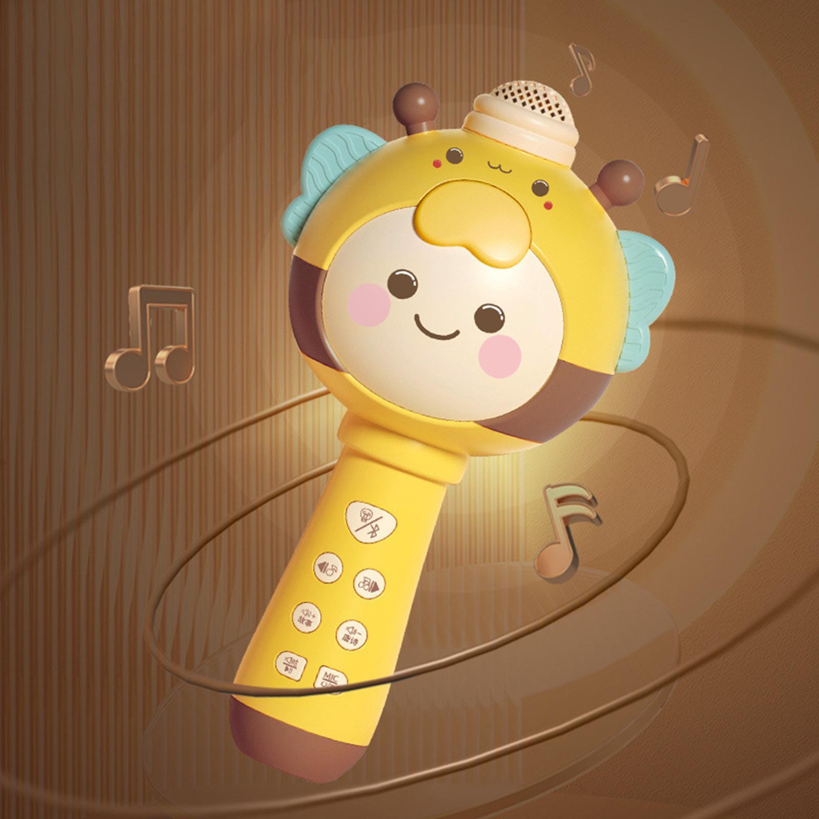 Cartoon Music Microphone with Light USB for Boys Birthday Gifts