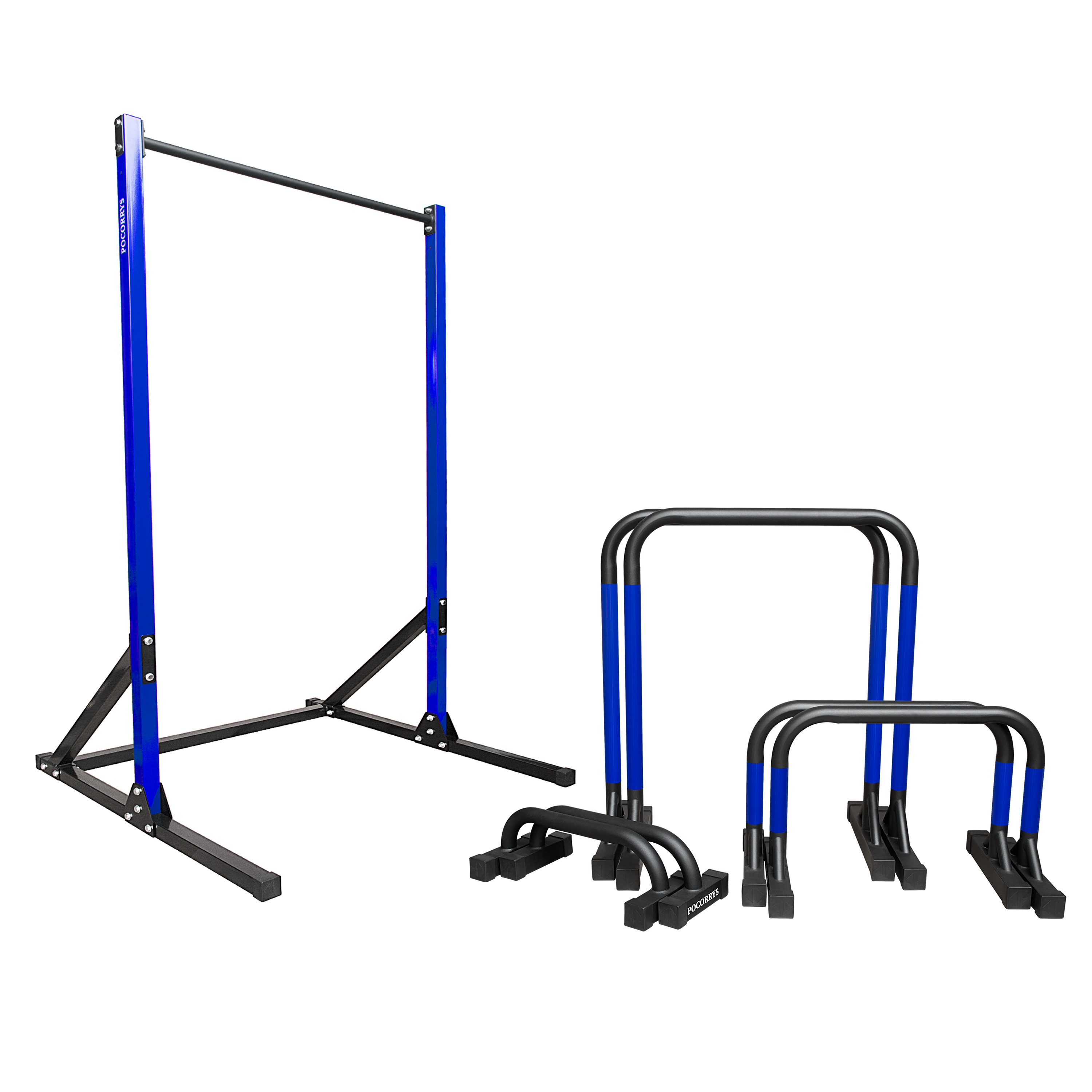 Combo Xà đơn đứng & 3 bộ Xà kép Parallettes 90-45-18cm