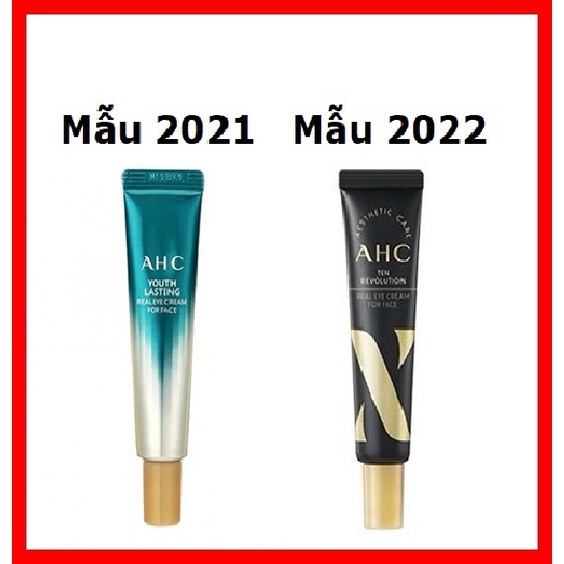 Kem Dưỡng Vùng Mắt AHC Ageless Real Eye Cream For Face mẫu mới 2021(30ml) Tặng kèm kẻ mắt nước Images