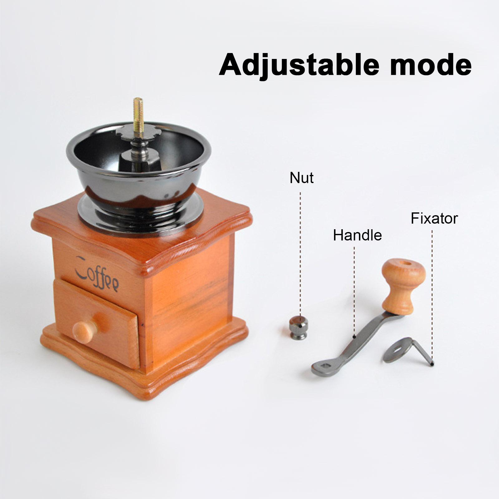 Máy xay cà phê bằng tay bằng thép không gỉ và gỗ