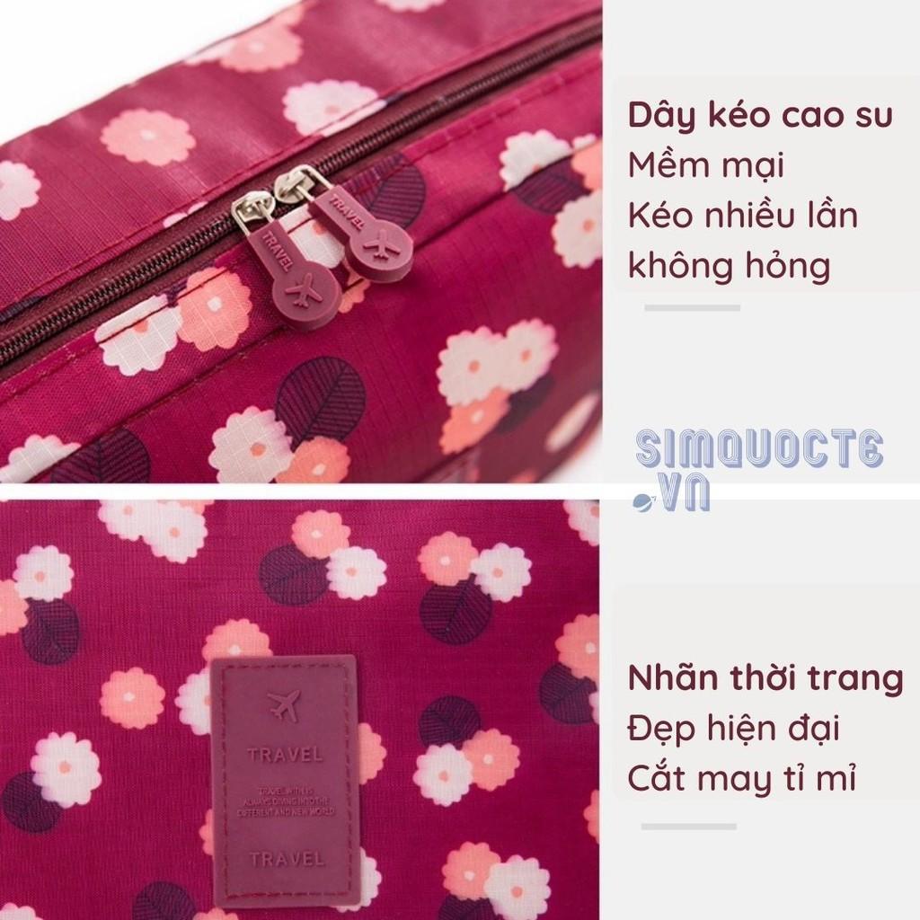 (Xả Kho) Túi đựng mỹ phẩm Chichi Túi đựng đồ du lịch cá nhân chống thấm nước họa tiết hoa (Siêu Tiện Ích)