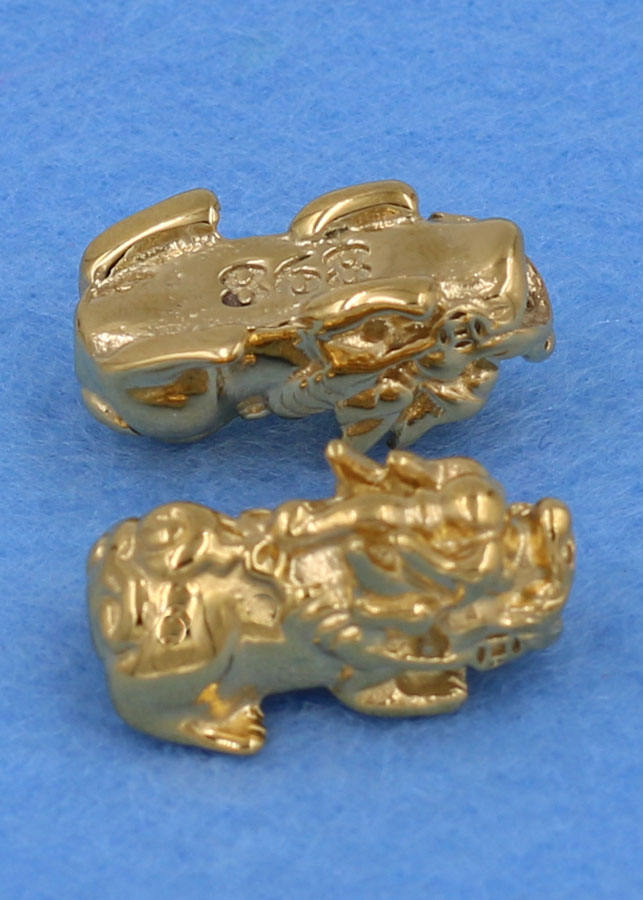Vòng tay đá Thạch Anh Đen 12 ly - charm Bi vàng - cẩn Tỳ Hưu Phong Thủy inox vàng VTAETHHBV12 - hợp mệnh Thủy, mệnh Mộc