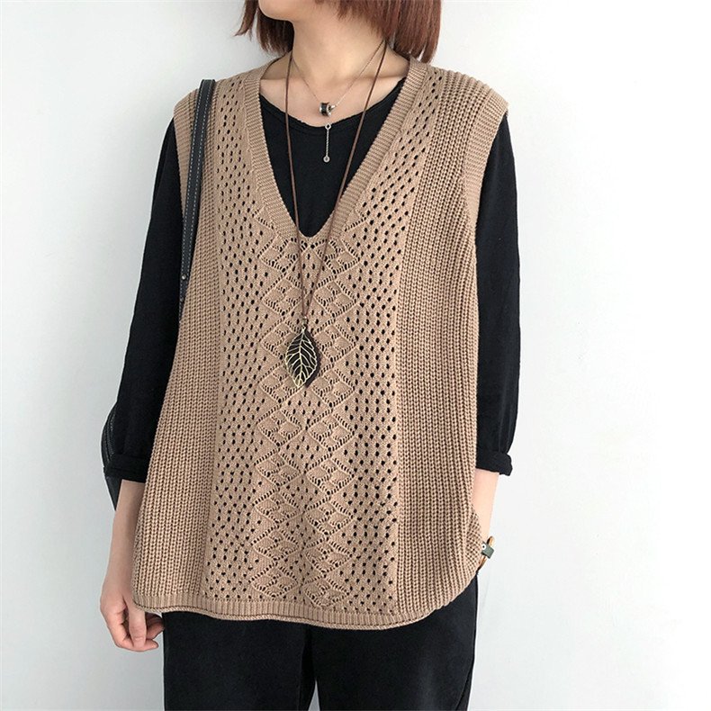 Áo len trung niên, áo gile len cho mẹ, bà AH04