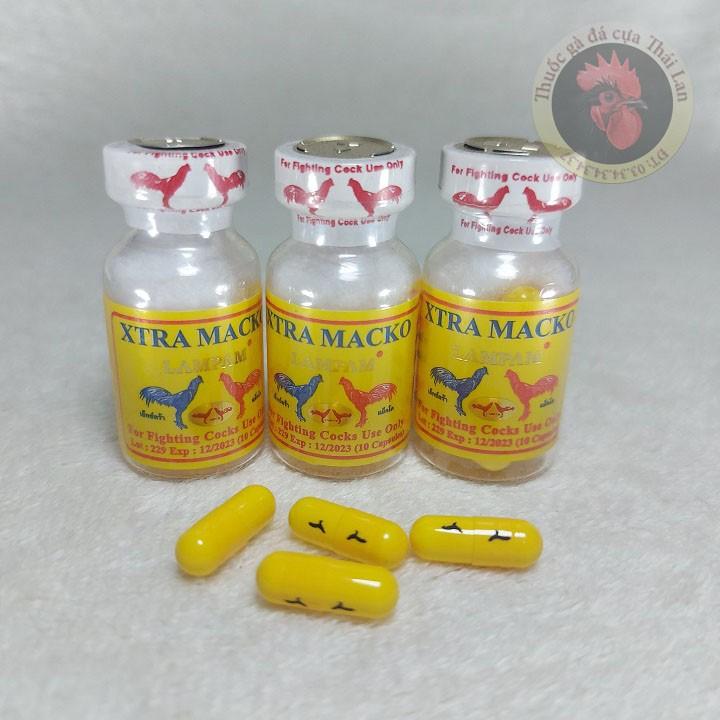 thuốc gà đá {tăng bo , lì đòn , tải cựa} - xtra macko - combo 1 viên