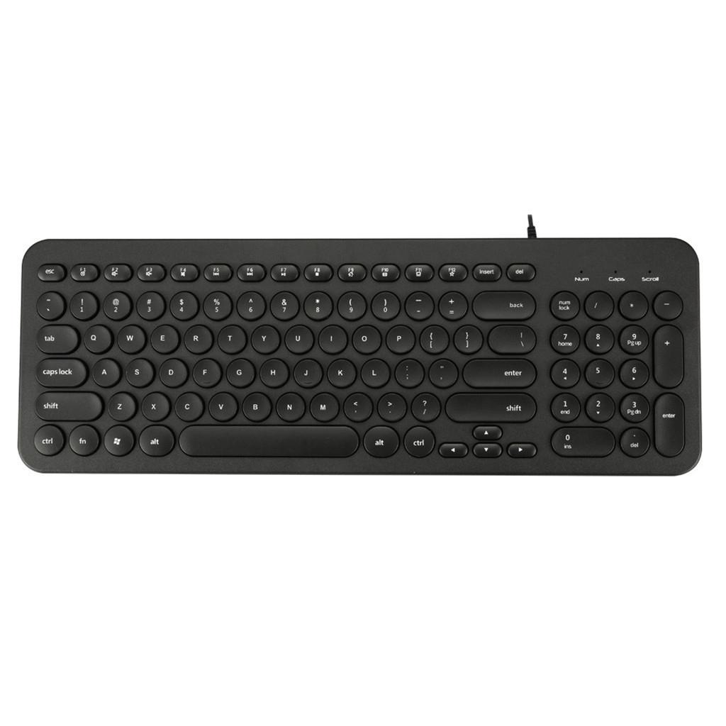 Ultra Thin Keyboard Multimedia Wired USB 96 Keys Office Keyboard