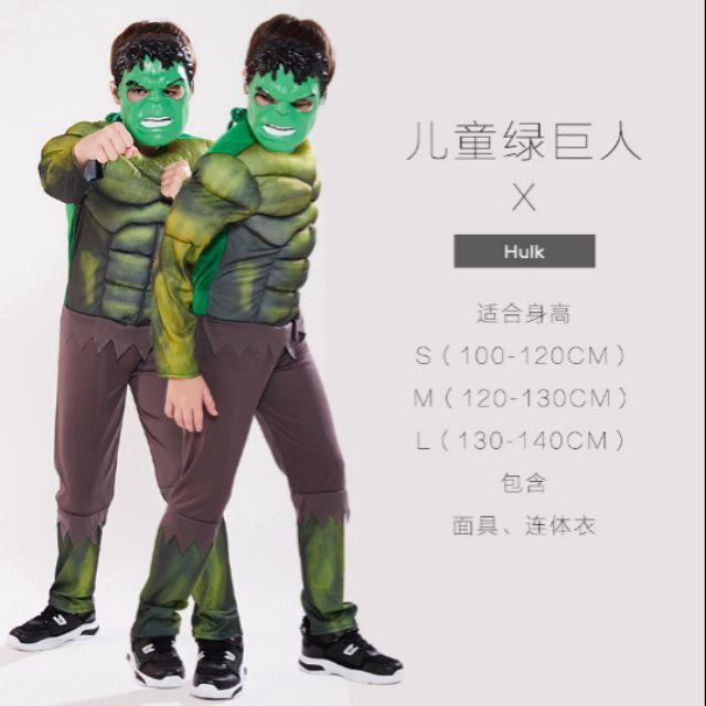 (CÓ SẴN) Trang Phục Hóa Trang Hulk Người Khổng Lồ Xanh, Bộ Đồ Hoá Trang Hulk Cho Bé Trai, Trang Phục Hóa Trang Avengers