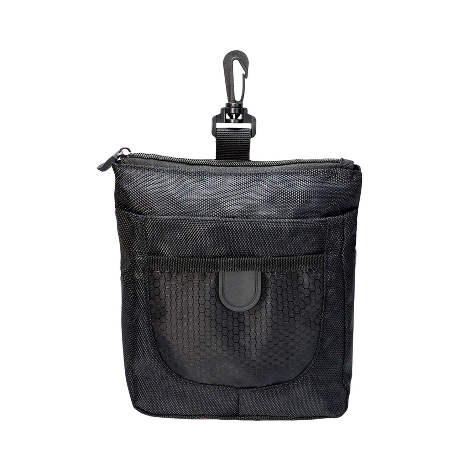 Golf Ball Bag Pouch Polyester with 360 Degree Swivel Buckle Golf Tee Holder