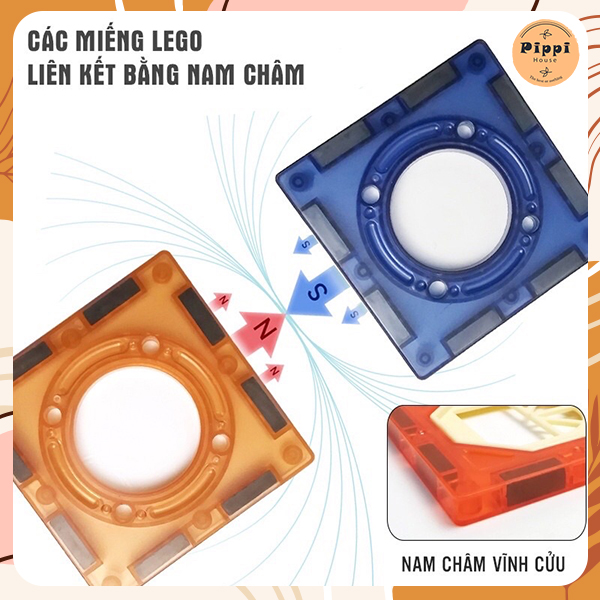 Xếp Hình Nam Châm Thả Bi 97 Chi Tiết Cho Bé Phát Triển Trí Tuệ Tư Duy Logic Tự Do Sáng Tạo