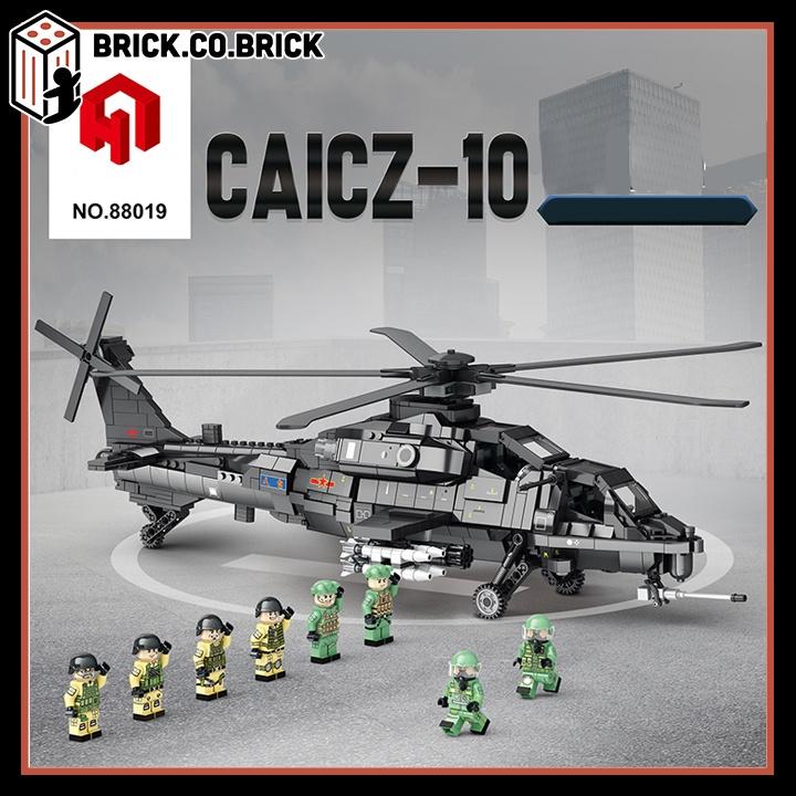 Mô Hình Attack Helicopter Đồ Chơi Lắp Ráp Trực Thăng Tấn Công CAICZ-10 88019