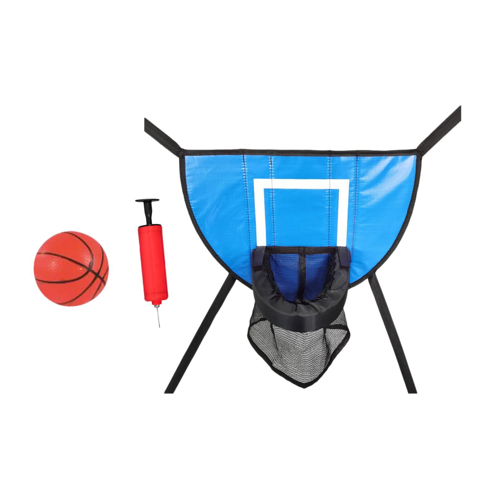 Mini Trampoline Basketball Hoop for Kids with Pump and Ball Basketball Rack