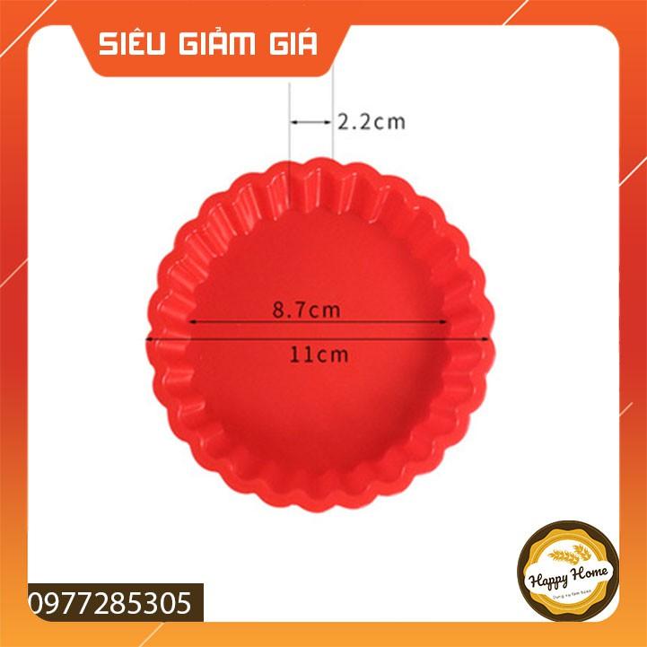 Khuôn cupcake silicon tròn hình hoa cúc 4 inch