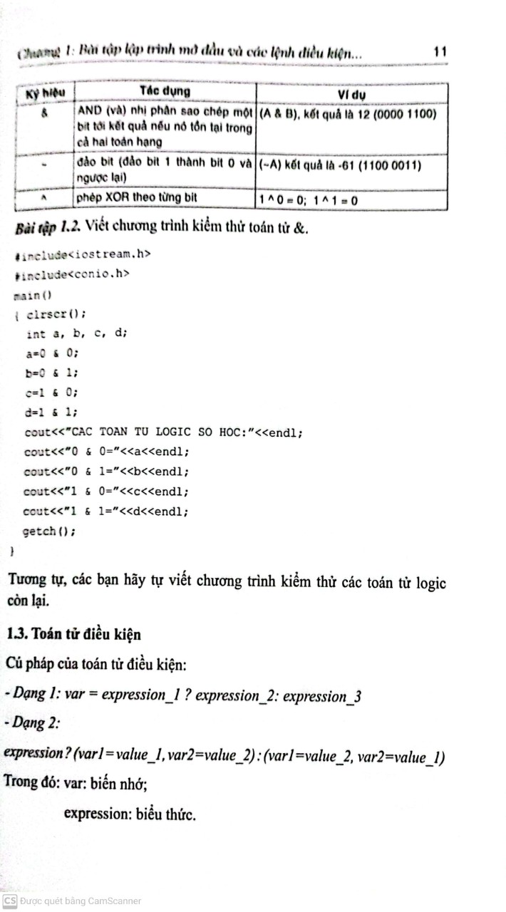 Bài tập lập trình với ngôn ngữ C++ từ cơ bản đến nâng cao tập 1