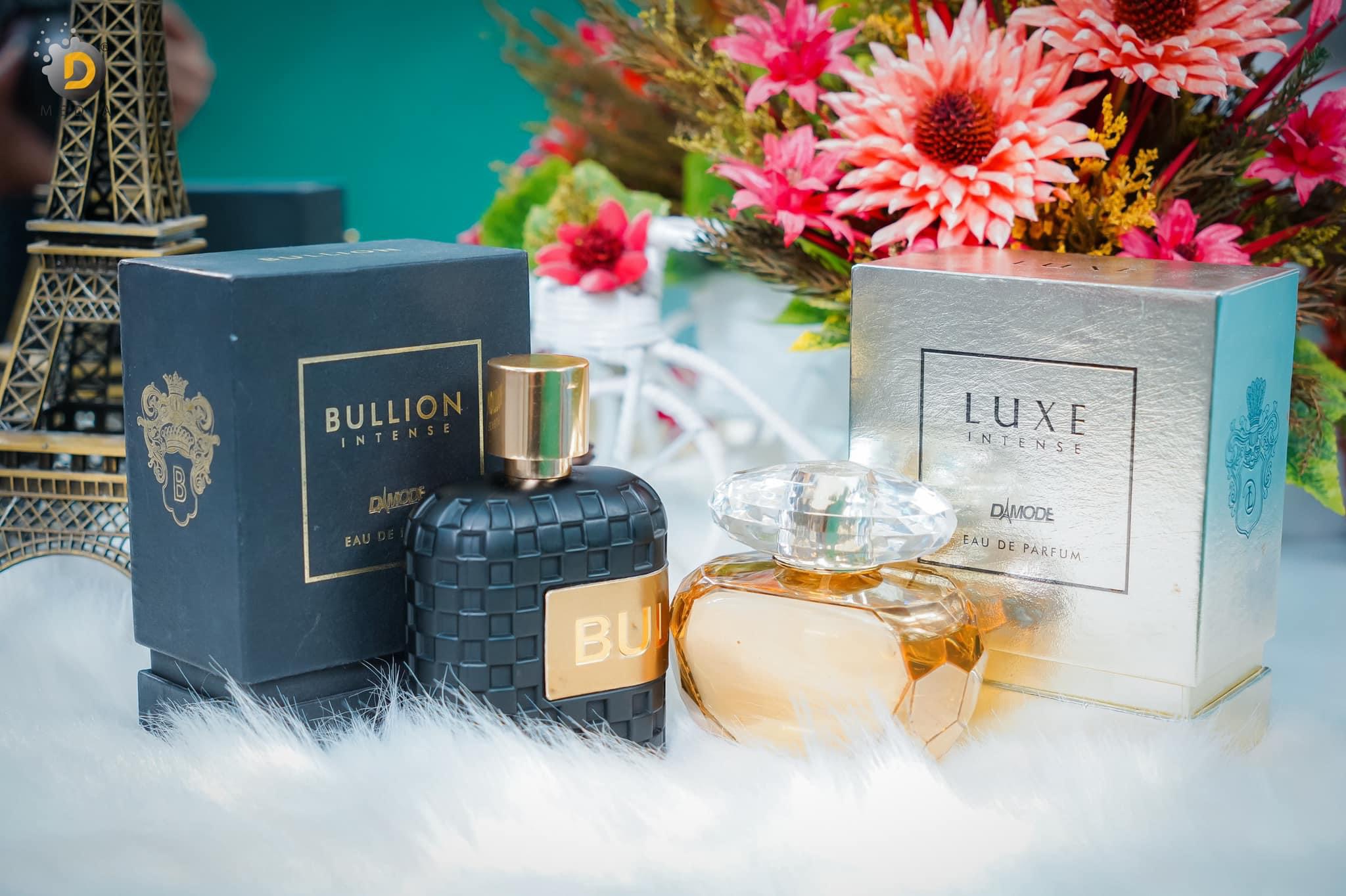 Combo nước hoa cặp cao cấp độc quyền DAMODE BULLION 100ml cho nam vs LUXE 75ml cho nữ