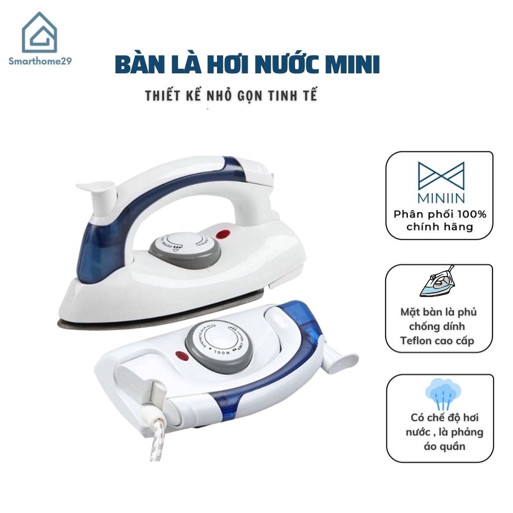 Bàn Ủi Du Lịch Mini Gấp Gọn - Máy Là Hơi Nước Nhỏ Gọn Cực Tiện Lợi - HÀNG LOẠI 1 - Chính Hãng MINIIN