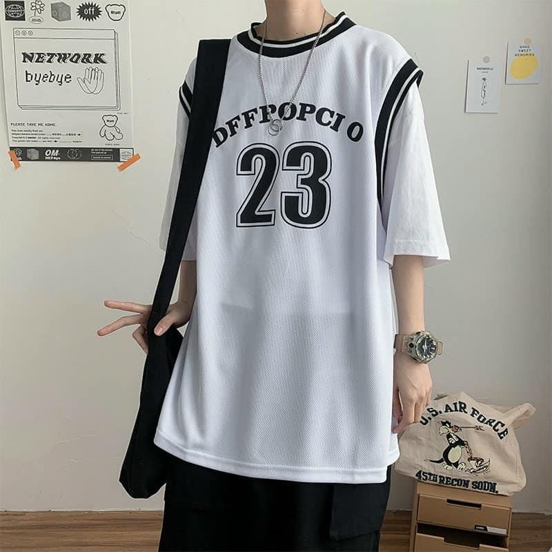 Áo Phông Tay Lỡ Số 23 Unisex Cho Cả Nam Và Nữ; Áo Thun Tay Lỡ Unisex Cả Nam Và Nữ Vải Cotton Đẹp
