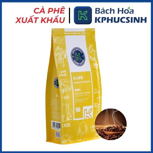 Combo cà phê rang xay xuất khẩu K-Happy 227g và K-Life thương hiệu K-Coffee