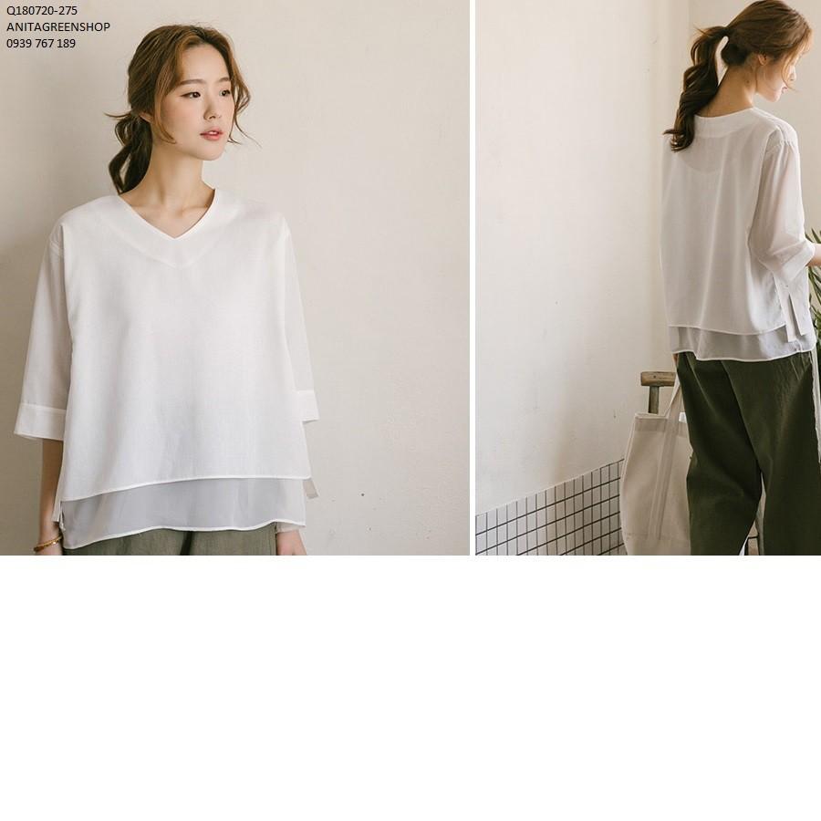 Q180720 ÁO KIỂU NỮ 2 LỚP