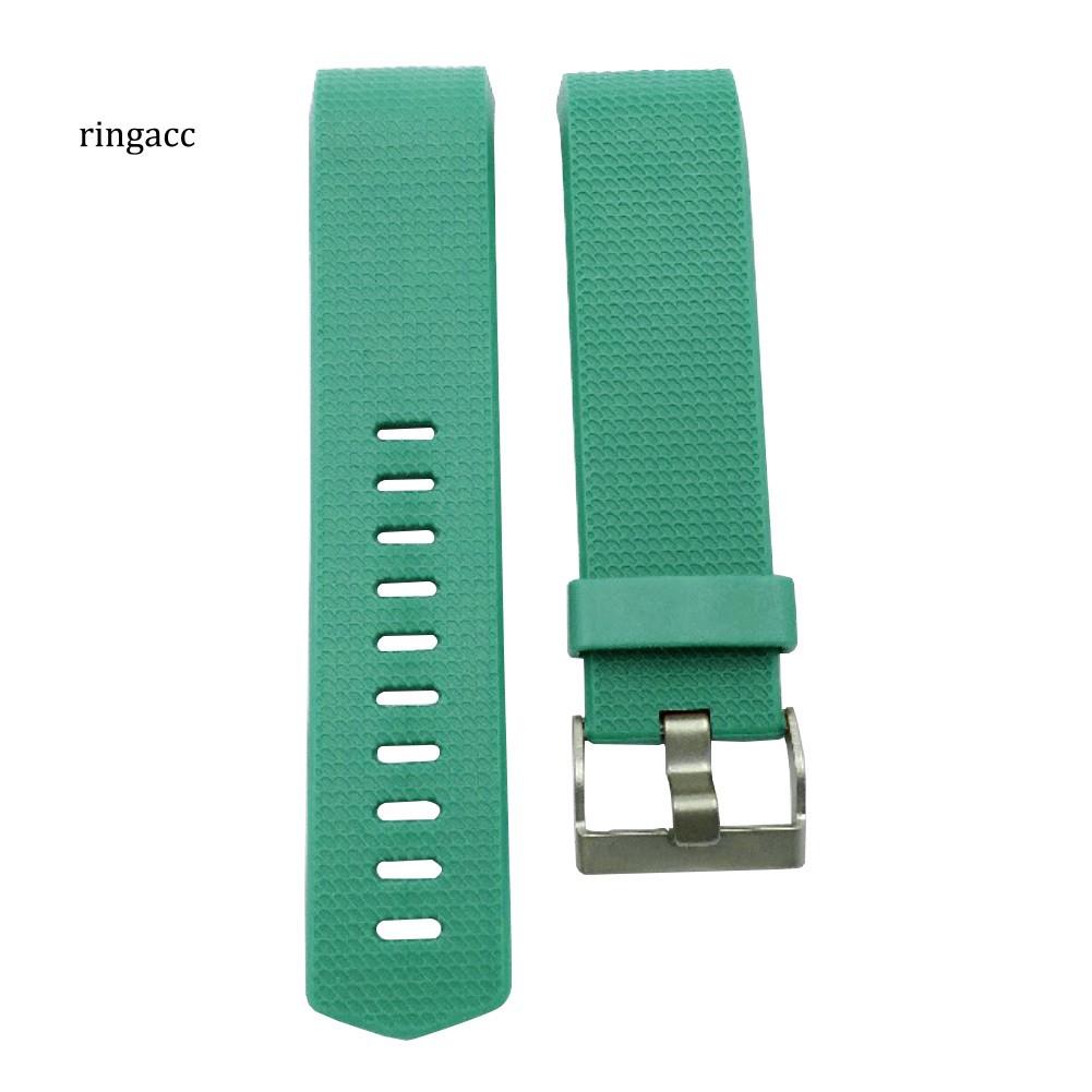 Dây Đeo Thay Thế Chất Liệu Cao Su Thiết Kế Sọc Gân Độc Đáo Cho Fitbit Charge 2