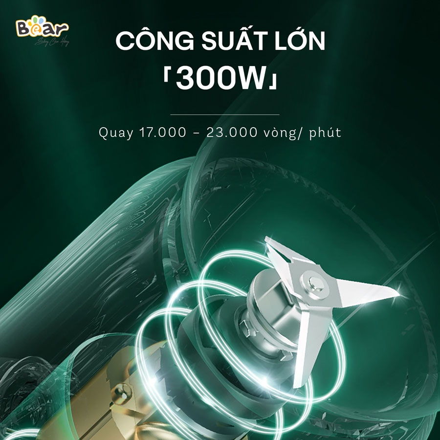 Máy xay sinh tố Sothing Bear LLJ-C10P1(BL-B10V2) 3 cối, công suất 300w- Hàng chính hãng