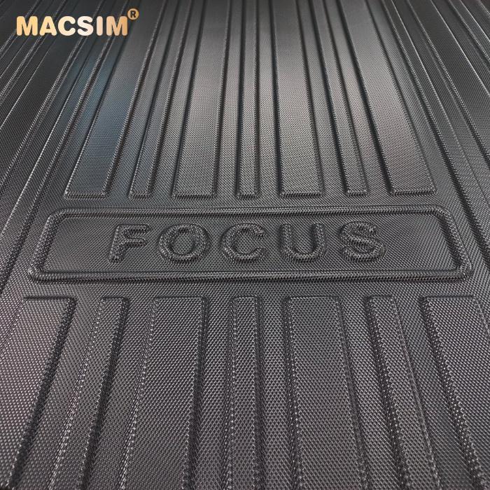 Thảm lót cốp xe ô tô Ford Focus hatback qd 2012-2018 nhãn hiệu Macsim chất liệu TPV cao cấp màu đen