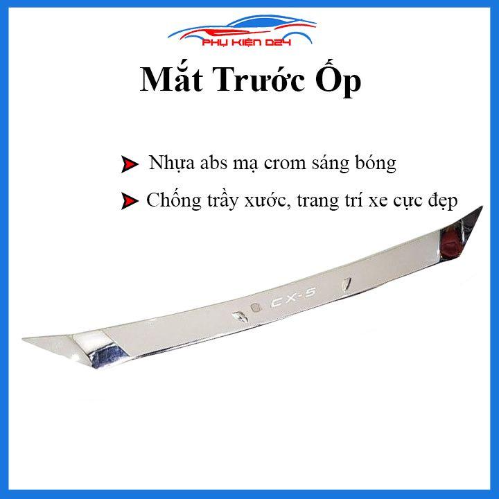 Ốp trang trí mặt ca lăng CX5 CX-5 2018-2019-2020-2021-2022 lắp viền mí capo