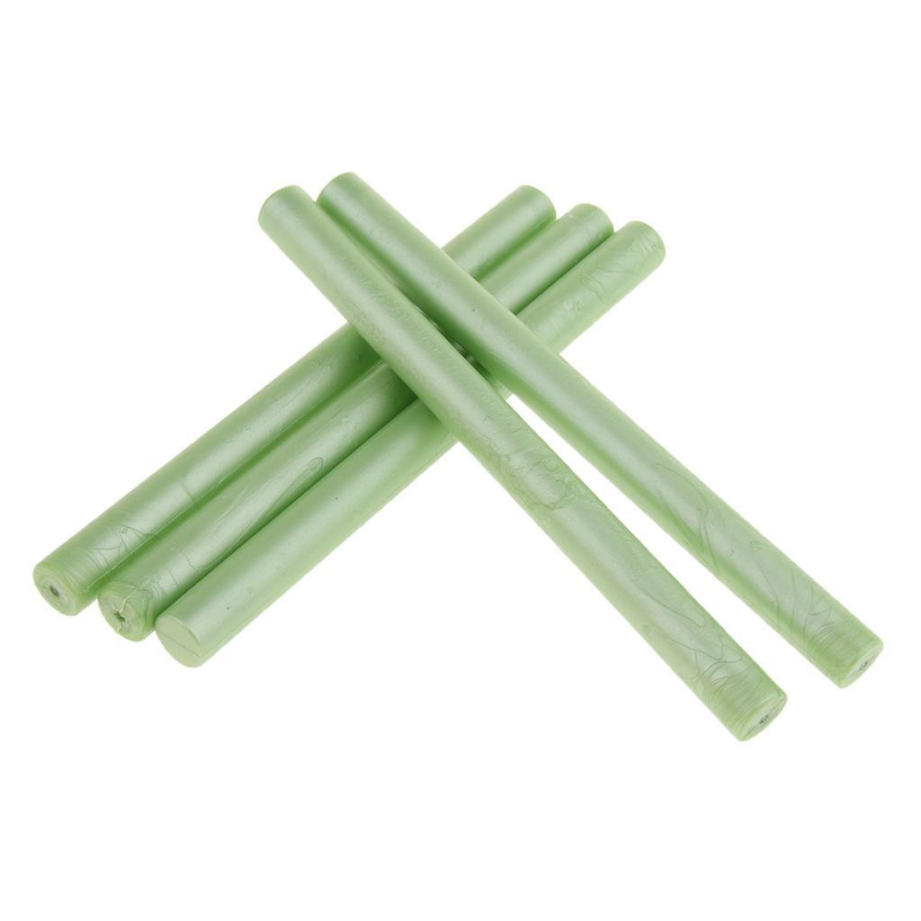 15xSealing Wax Sticks Flexible Glue Gun Sealing Wax for Wedding Green_1