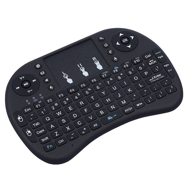 Bàn phím mini dùng pin rời chống chai pin đa năng có touchpad Mini Keyboard