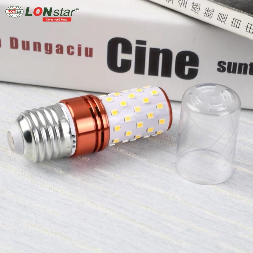 Bóng Đèn LED Bắp Đui E14,E27 3 Chế Độ Ánh Sáng Công Suất 12w Chuyên Lắp Đèn Chùm , Đèn Tường , Đèn Thả