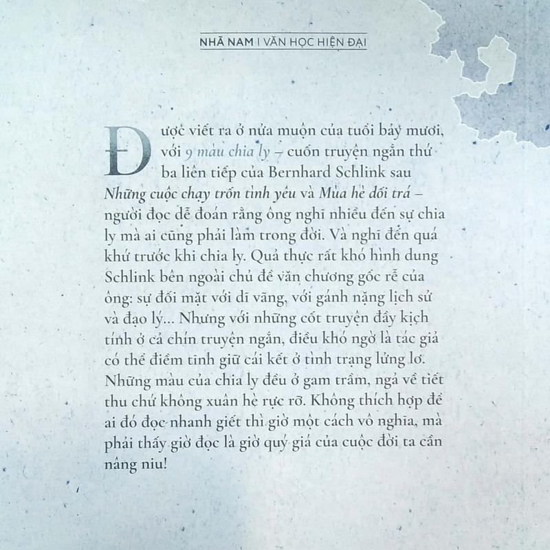 Sách - 9 Màu Chia Ly (Nhã Nam HCM)