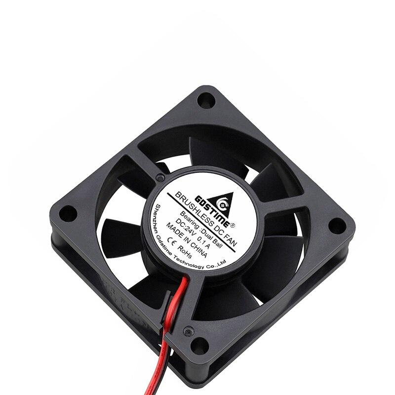 1Pcs/Lot Gdstime DC 14V 60mmx1mm 60mm Dual Ball Brushless Industrial Case Cooling Fan 601 6cm 3D Printer Axial Exhaust Cooler