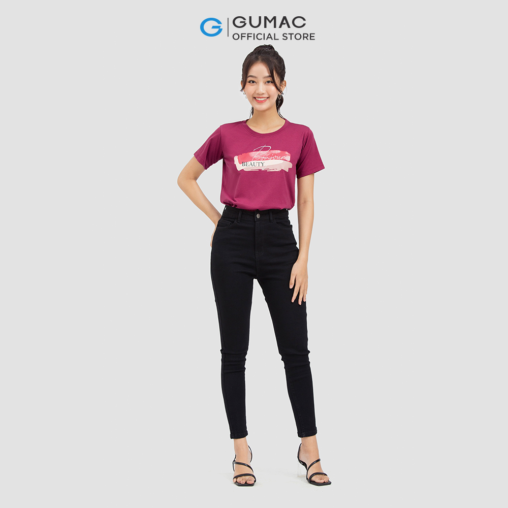 Quần jeans nữ GUMAC QJC06043 lưng cao trẻ trung năng động