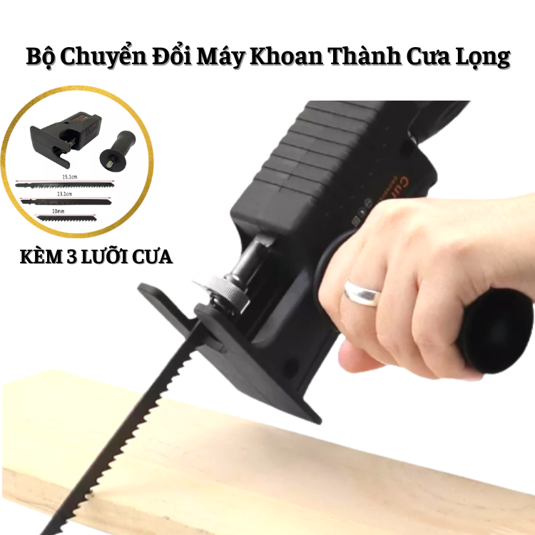 Bộ Chuyển Đổi Máy Khoan Thành Máy Cưa Lọng Cầm Tay